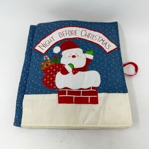 Vintage House Of Hatten Inc‎ Fabric Book Night Before Christmas Santa Cloth Play